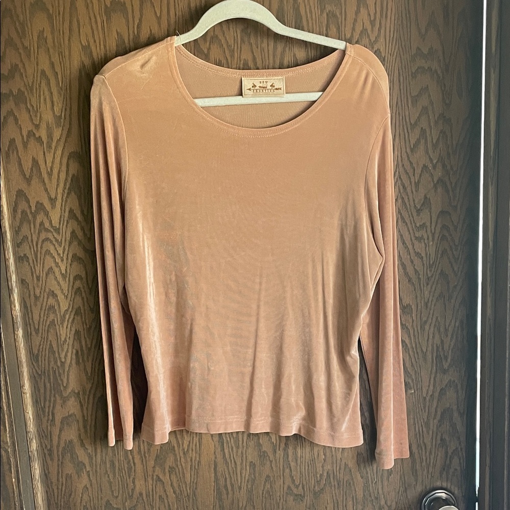 New Frontier Tan Long‎ Sleeve Blouse